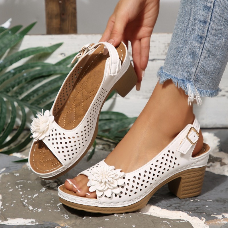 Ankle Strap Attachment - Sandálias Femininas de Salto Grosso Verão