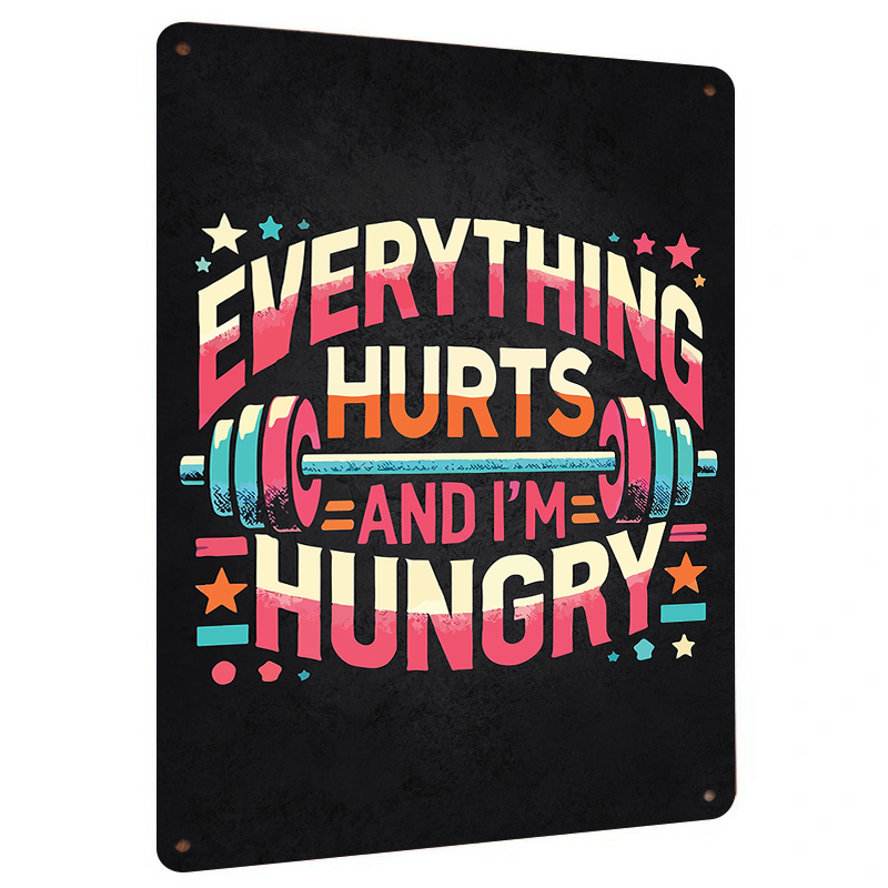 Home Gym Quotes - Tudo dói e estou fome fitness