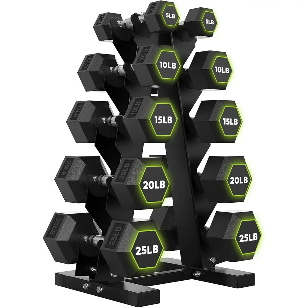 Home Gym Designs - Halteres Hexagonais com Suporte A-E, Opções