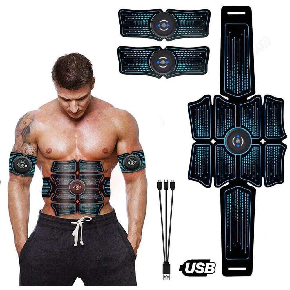 Home Gym Hack - Estimulador Muscular Abdominal EMS, Massageador Elétrico