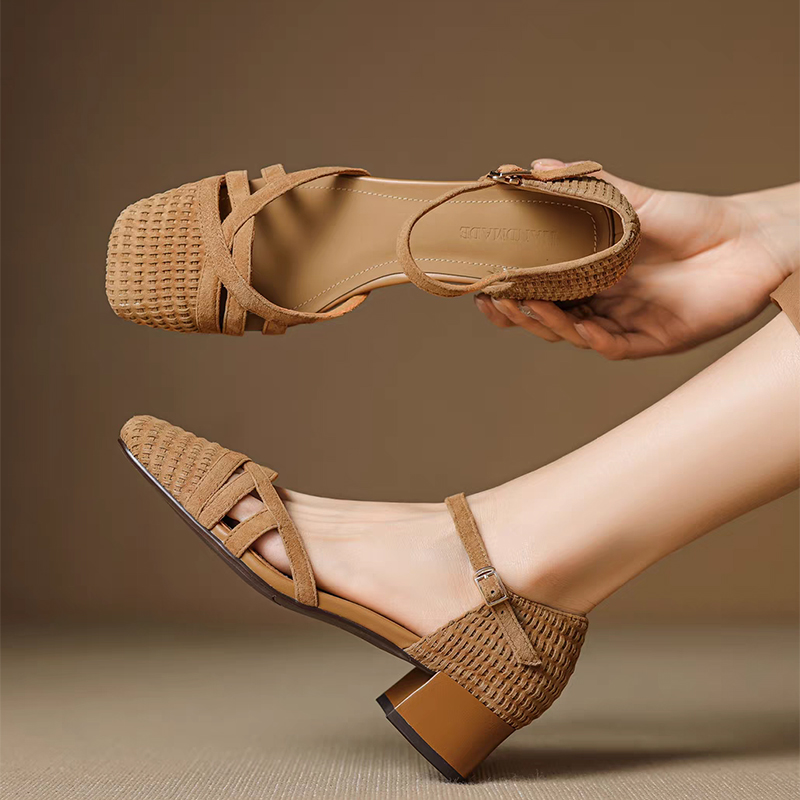Ankle Strap Attachment - Retro tecer sandálias de salto alto