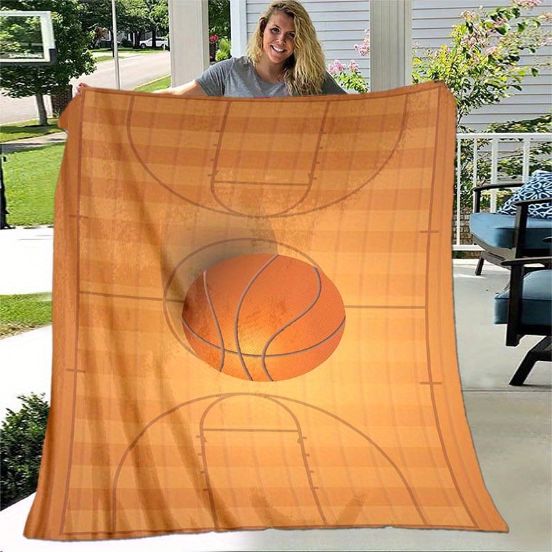 Home Gym And Basketball Court - Cobertor de flanela com tema esportivo