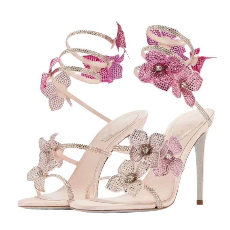Ankle Strap Attachment - Eilyken sexy flor de cristal fino