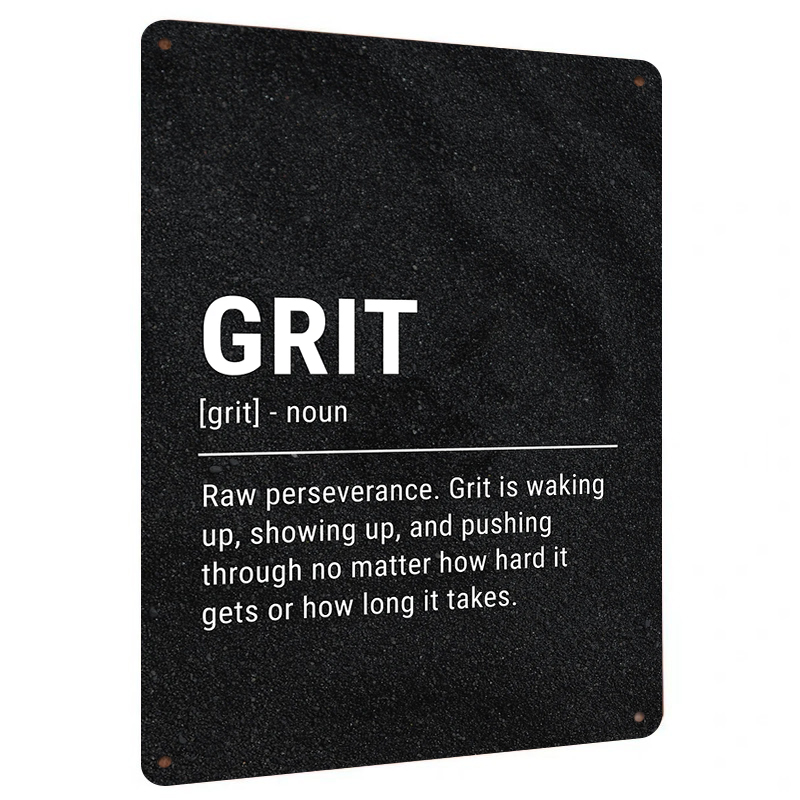 Home Gym Quotes - Grit Definição Metal Wall Art Decoração