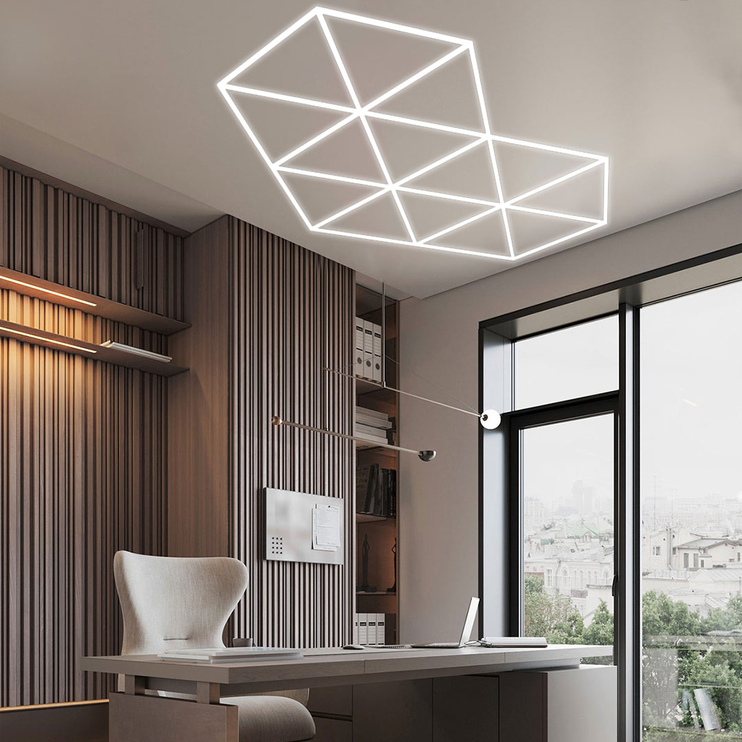 Lâmpada de Teto Hexagonal LED  - Home Gym Diy avaliação e preço
