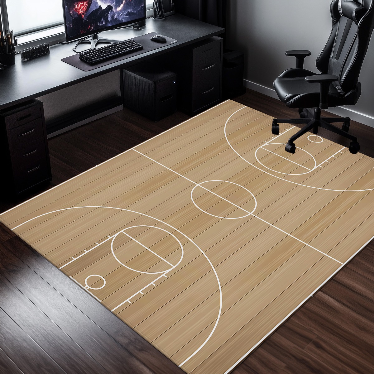 Cortina de basquete design tap - Home Gym And Basketball Court avaliação e preço