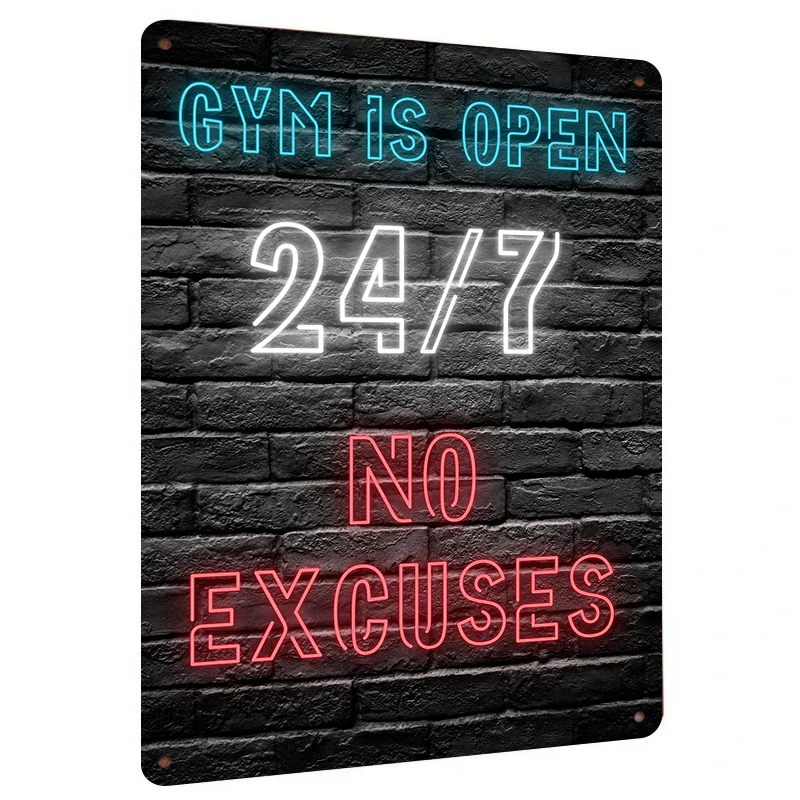 Ginásio 24 7 efeito de néon ab - Home Gym Quotes avaliação e preço