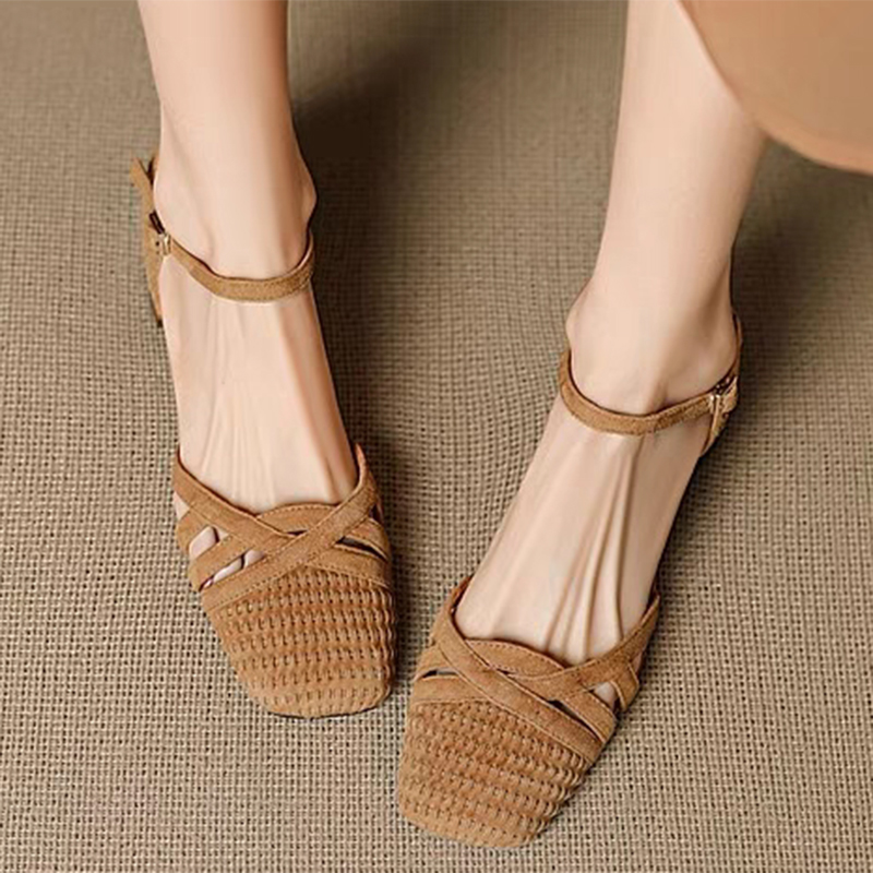 Retro tecer sandálias de salto - Ankle Strap Attachment avaliação e preço
