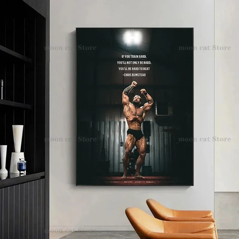 Pintura em tela chris bumstead - Home Gym Quotes avaliação e preço