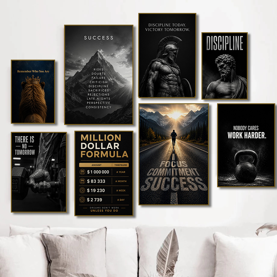 Pôster Motivacional Moderno de - Home Gym Quotes avaliação e preço
