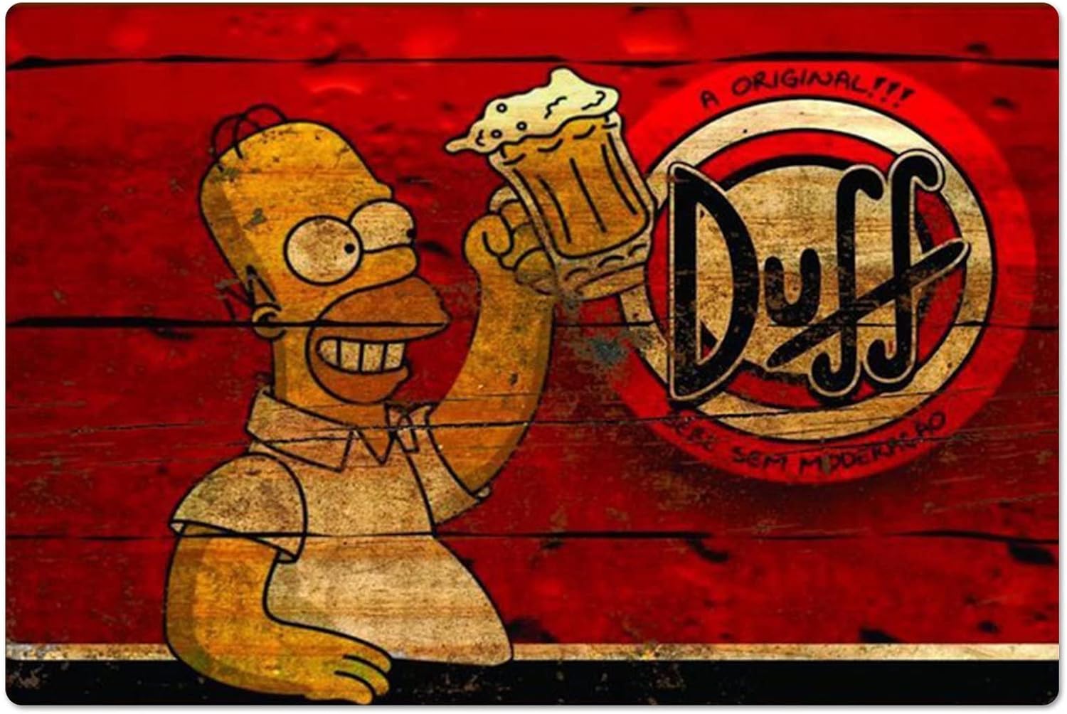 Placa de Metal Retrô Homer Duf - Home Gym Hack avaliação e preço