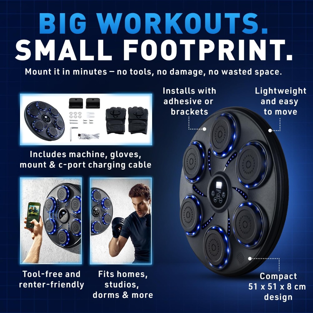 Máquina de Boxe Musical Inteli - Home Gym Machine avaliação e preço