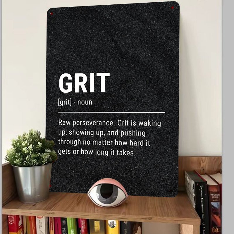 Grit Definição Metal Wall Art  - Home Gym Quotes avaliação e preço