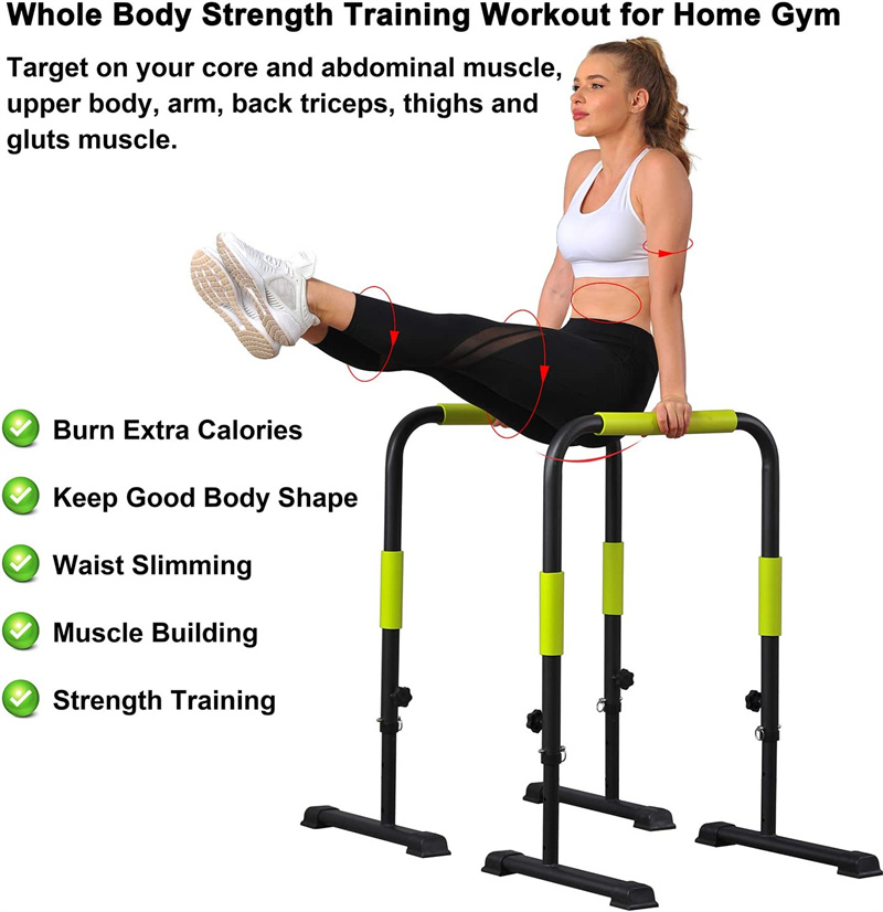 Suporte push-up ajustável e ba - Dip Station Parallel avaliação e preço